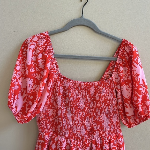 Entro Red and Pink Floral Romper - Picture 2 of 11